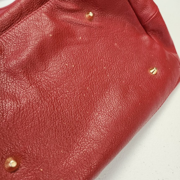 Anthropologie Nest Red Tote Boho Leather made in CANADA - Picture 4 of 10